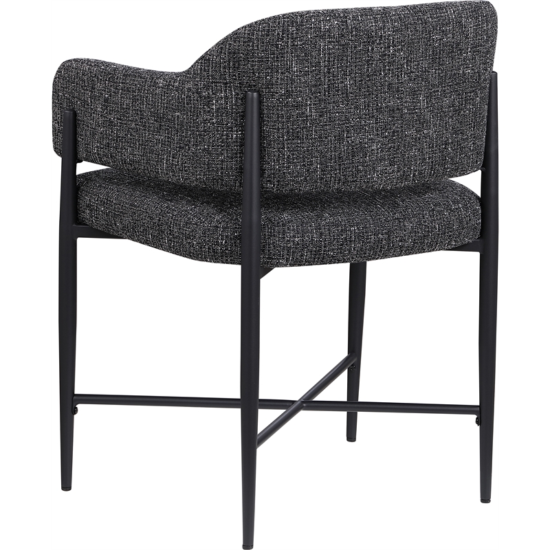 Meridian Furniture Dame Black Polyester Dining Chair (Set of 2)