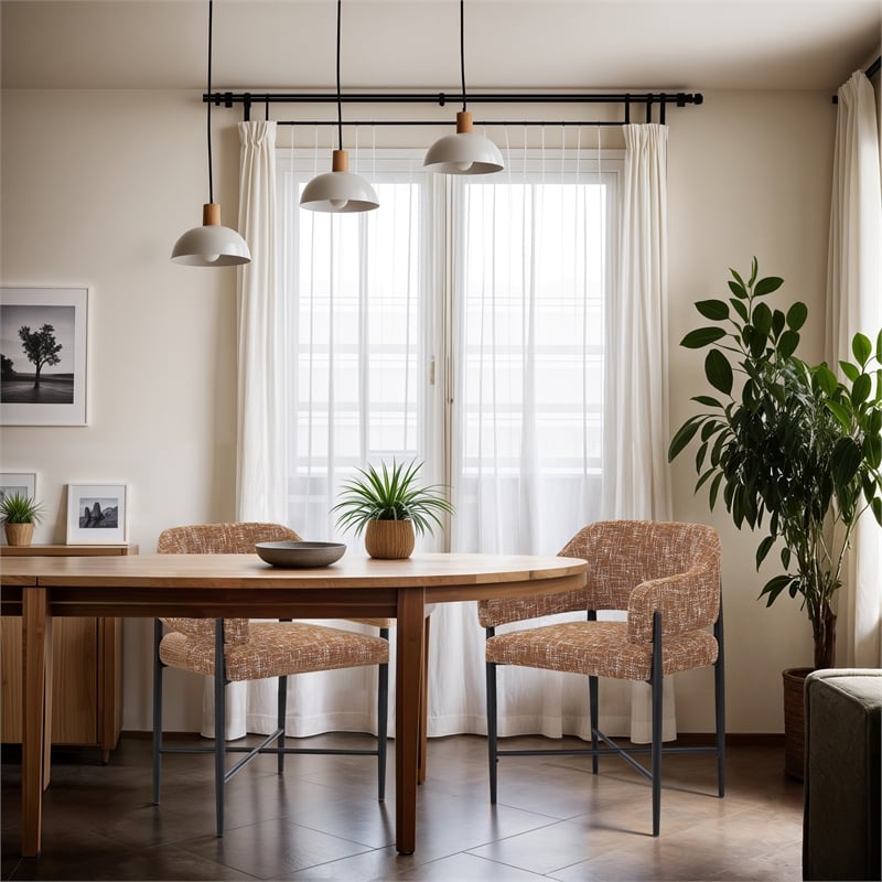 Meridian Furniture Dame Cognac Polyester Dining Chair (Set of 2)