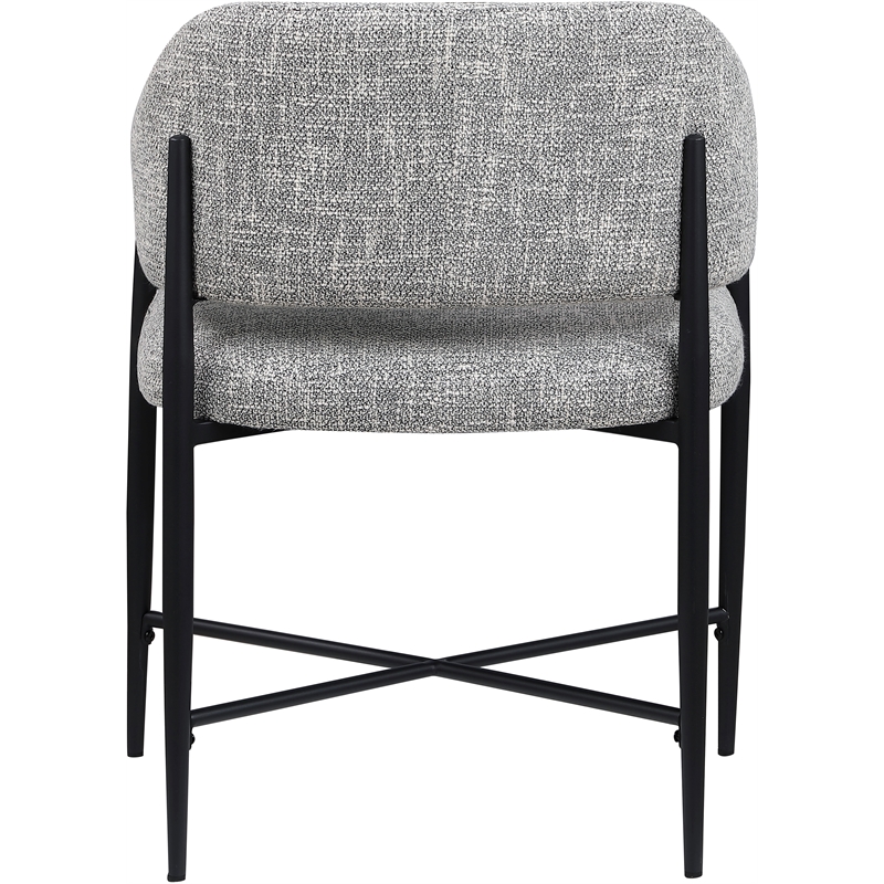 Meridian Furniture Dame Grey Polyester Dining Chair (Set of 2)