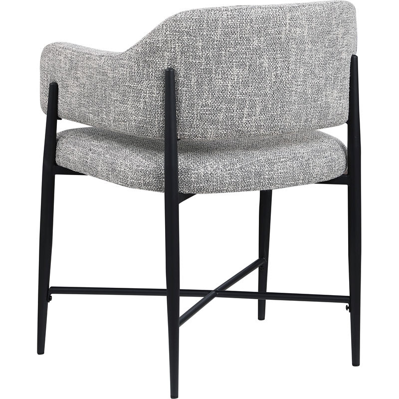 Meridian Furniture Dame Grey Polyester Dining Chair (Set of 2)