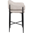 Meridian Furniture Dame Beige Polyester Counter Stool (Set of 2)