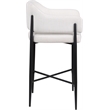 Meridian Furniture Dame Cream Polyester Counter Stool (Set of 2)