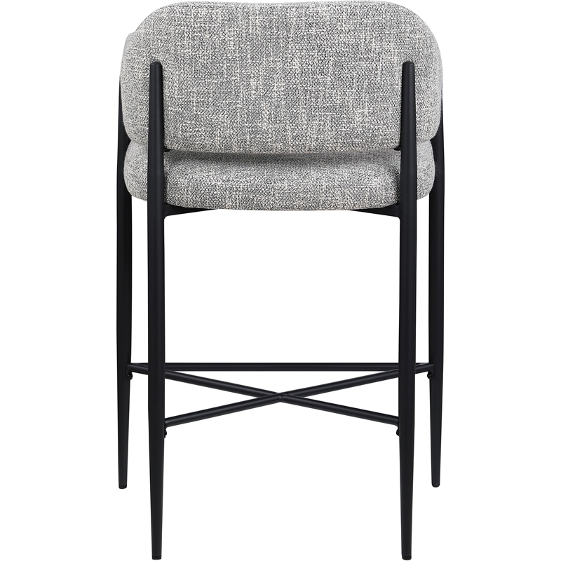 Meridian Furniture Dame Grey Polyester Counter Stool (Set of 2)