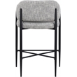Meridian Furniture Dame Grey Polyester Counter Stool (Set of 2)