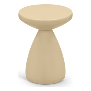 meridian furniture anika beige iron side table