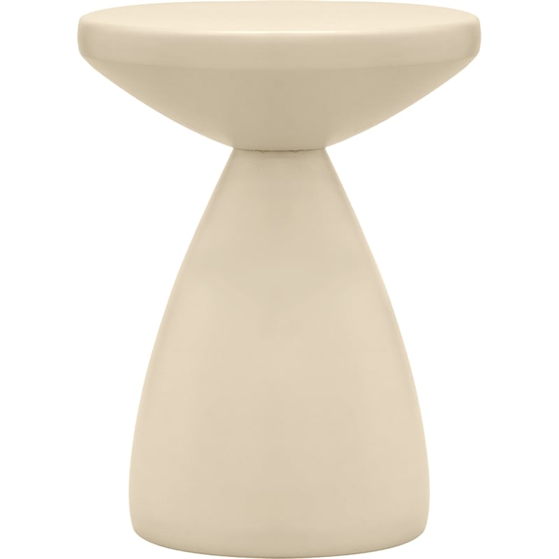Meridian Furniture Anika Cream Iron Side Table