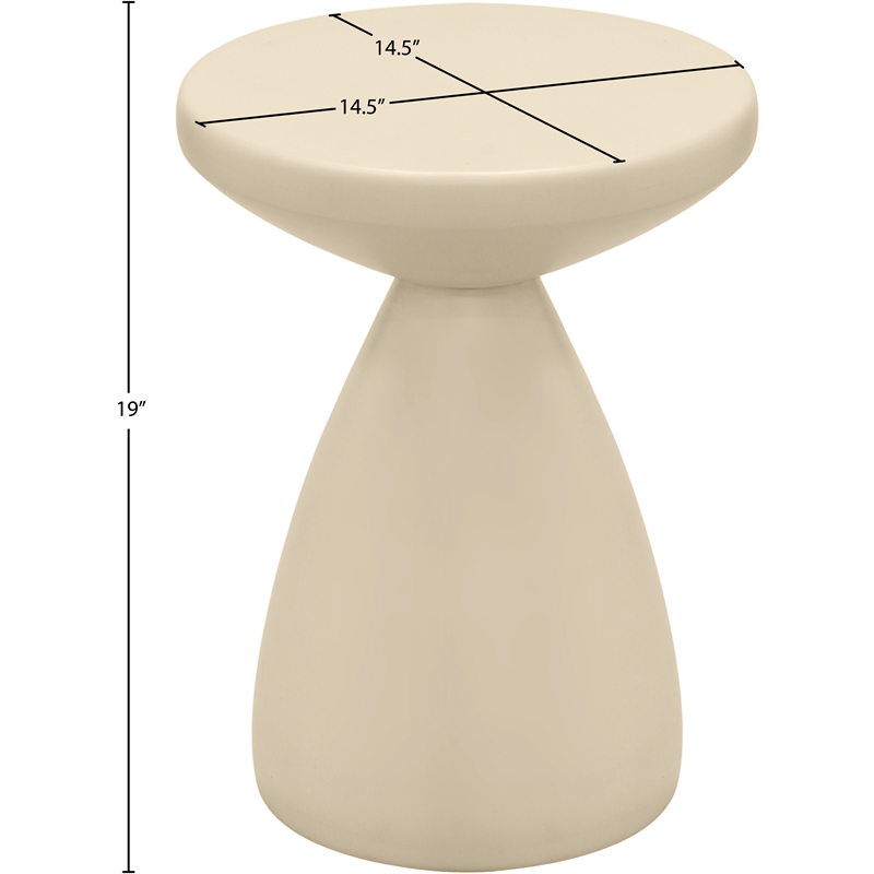 Meridian Furniture Anika Cream Iron Side Table