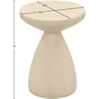 Meridian Furniture Anika Cream Iron Side Table