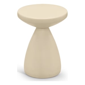 meridian furniture anika cream iron side table
