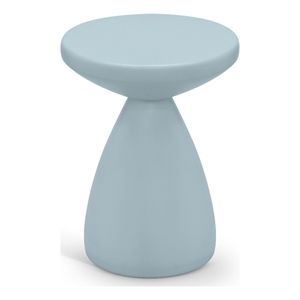 meridian furniture anika light blue iron side table