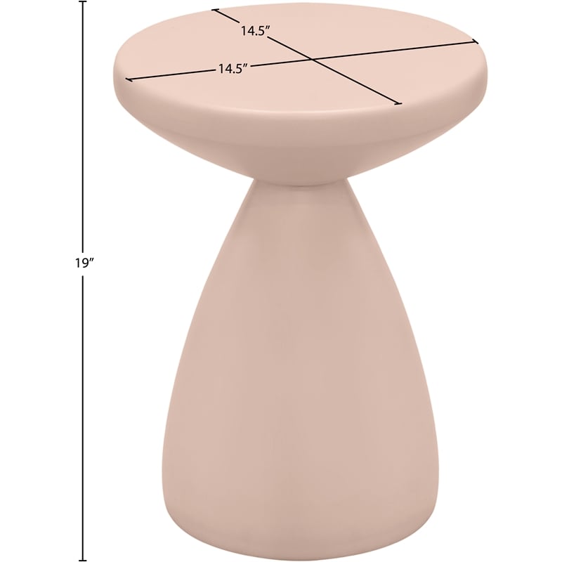 Meridian Furniture Anika Pink Iron Side Table
