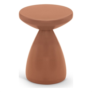meridian furniture anika terracotta iron side table