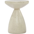 Meridian Furniture Anika Cream Iron Terrazzo Side Table