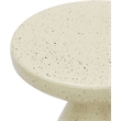 Meridian Furniture Anika Cream Iron Terrazzo Side Table