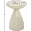 Meridian Furniture Anika Cream Iron Terrazzo Side Table