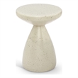 Meridian Furniture Anika Cream Iron Terrazzo Side Table