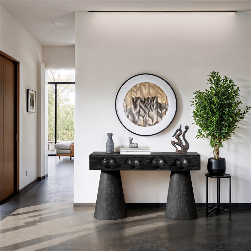 Meridian Furniture Bracciano Black Oak Veneer Console Table