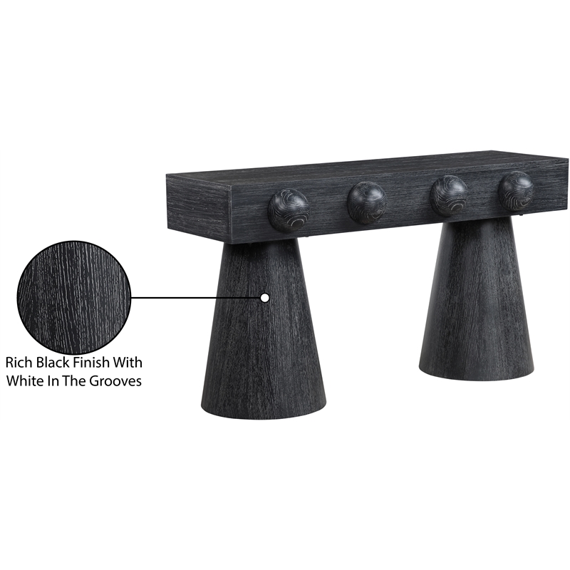 Meridian Furniture Bracciano Black Oak Veneer Console Table