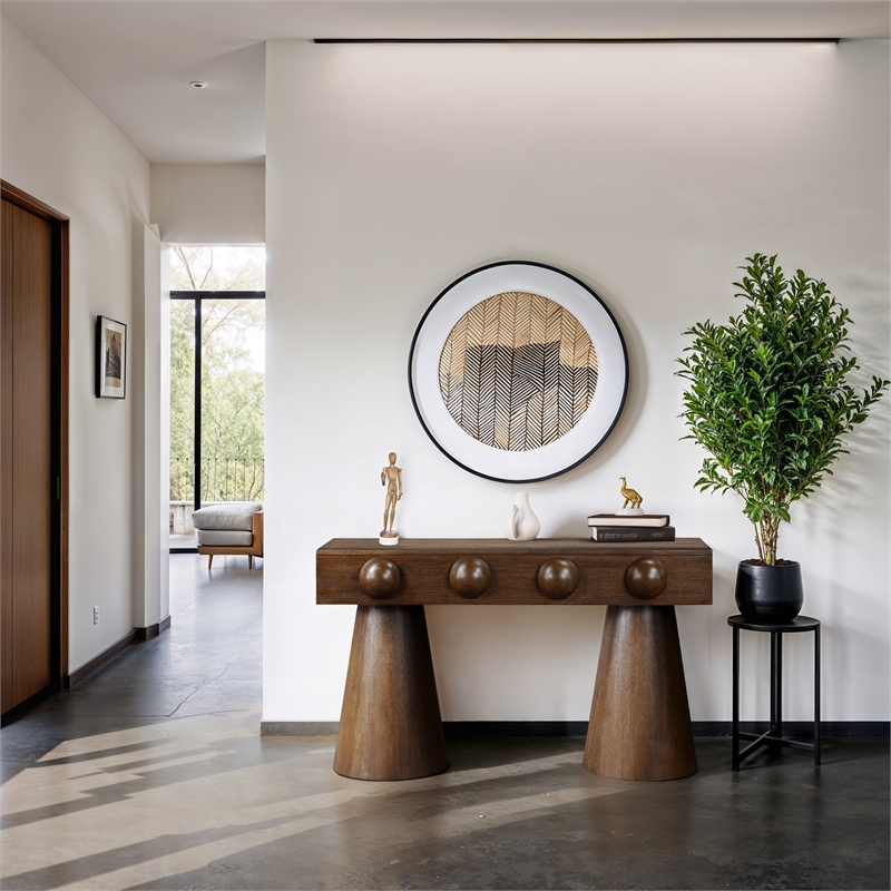 Meridian Furniture Bracciano Brown Oak Veneer Console Table