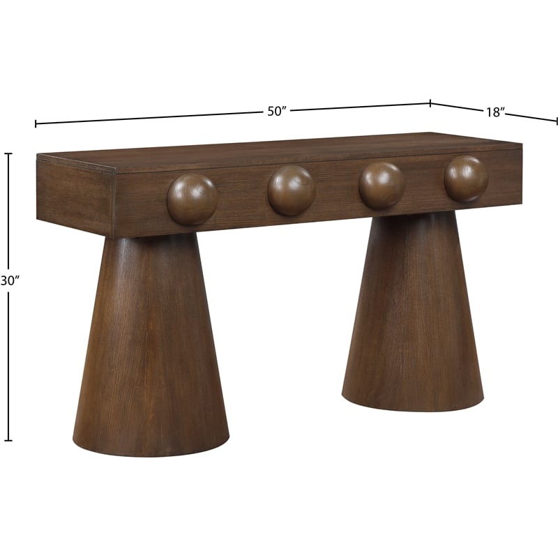 Meridian Furniture Bracciano Brown Oak Veneer Console Table