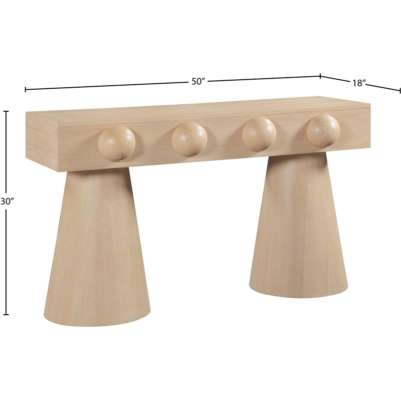Meridian Furniture Bracciano Natural Oak Veneer Console Table