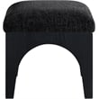 Meridian Furniture Lawson Black Chenille Fabric Ottoman
