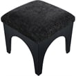 Meridian Furniture Lawson Black Chenille Fabric Ottoman
