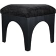 Meridian Furniture Lawson Black Chenille Fabric Ottoman