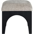Meridian Furniture Lawson Grey Chenille Fabric Ottoman