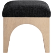 Meridian Furniture Lawson Black Chenille Fabric Ottoman