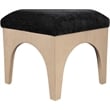 Meridian Furniture Lawson Black Chenille Fabric Ottoman