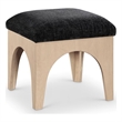 Meridian Furniture Lawson Black Chenille Fabric Ottoman