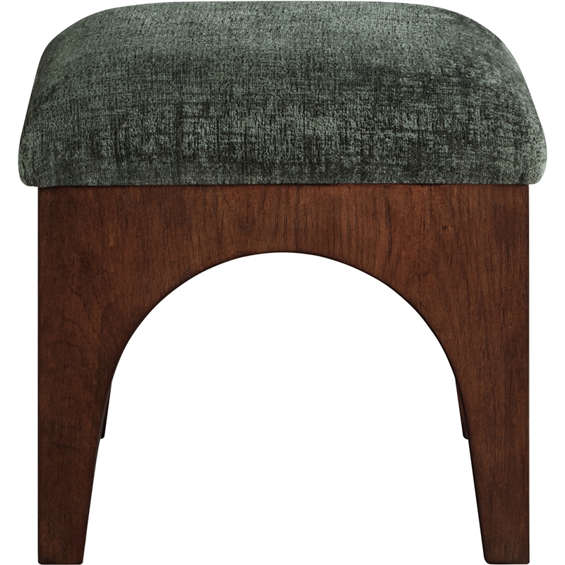 Meridian Furniture Lawson Green Chenille Fabric Ottoman