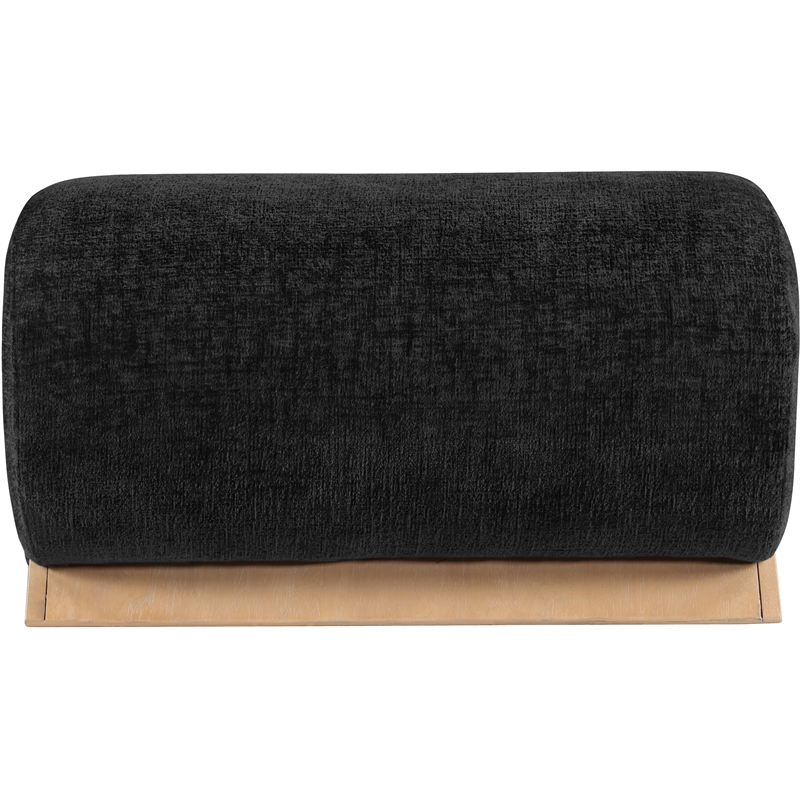 Meridian Furniture Akira Black Upholstered Ottoman