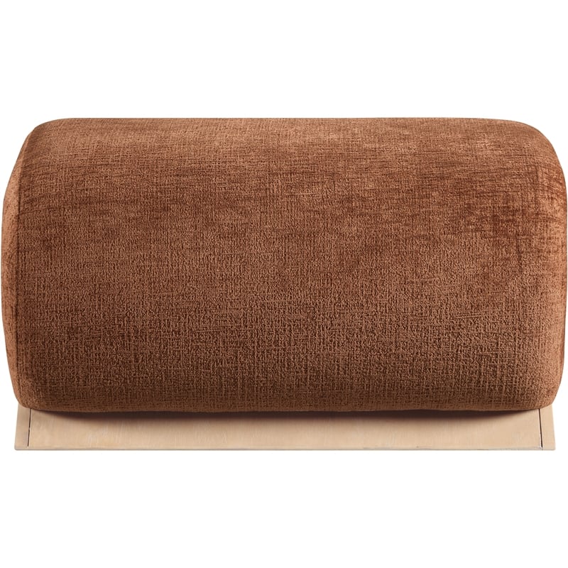 Meridian Furniture Akira Cognac Upholstered Ottoman