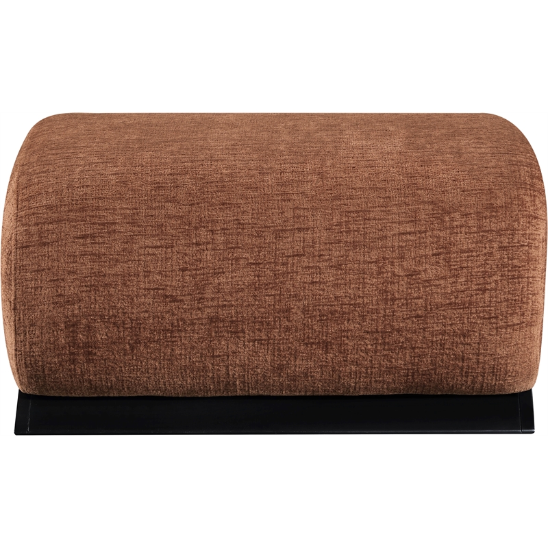 Meridian Furniture Akira Cognac Upholstered Ottoman