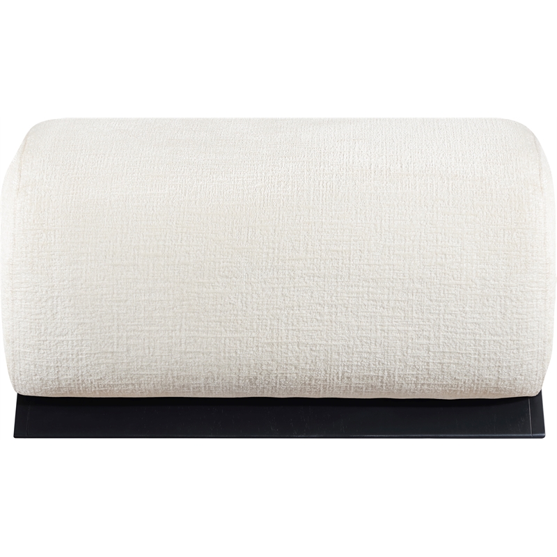 Meridian Furniture Akira Cream Upholstered Ottoman