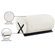 Meridian Furniture Akira Cream Upholstered Ottoman