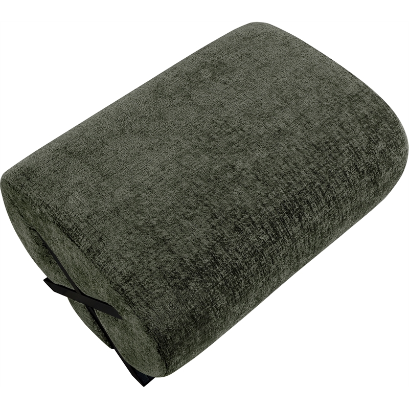 Meridian Furniture Akira Green Upholstered Ottoman