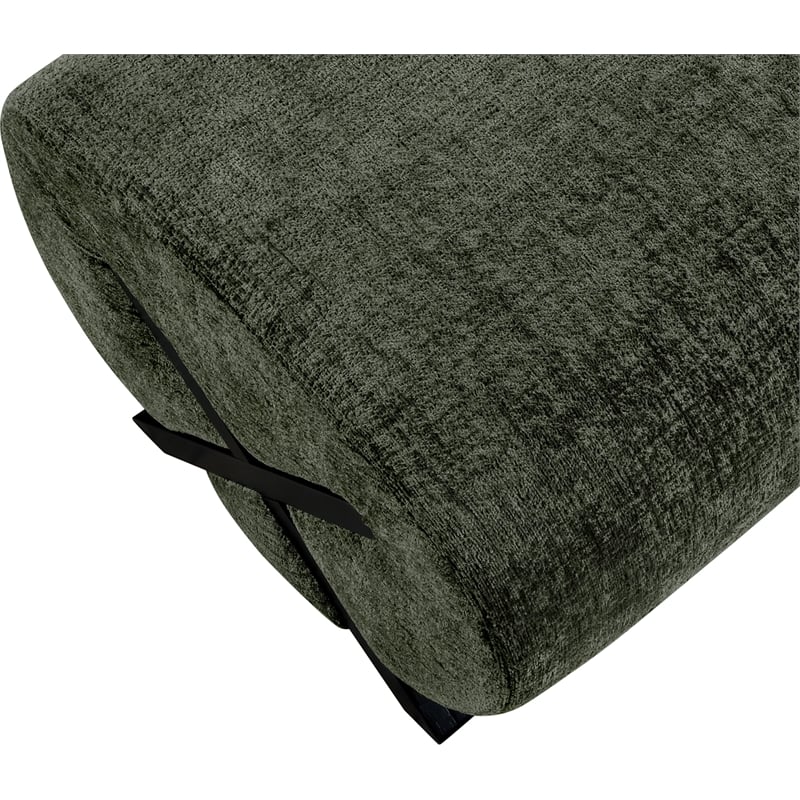 Meridian Furniture Akira Green Upholstered Ottoman