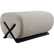 Meridian Furniture Akira Grey Upholstered Ottoman