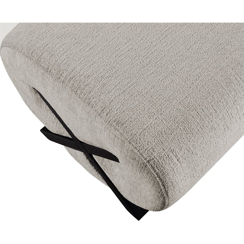 Meridian Furniture Akira Grey Upholstered Ottoman