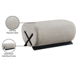 Meridian Furniture Akira Grey Upholstered Ottoman