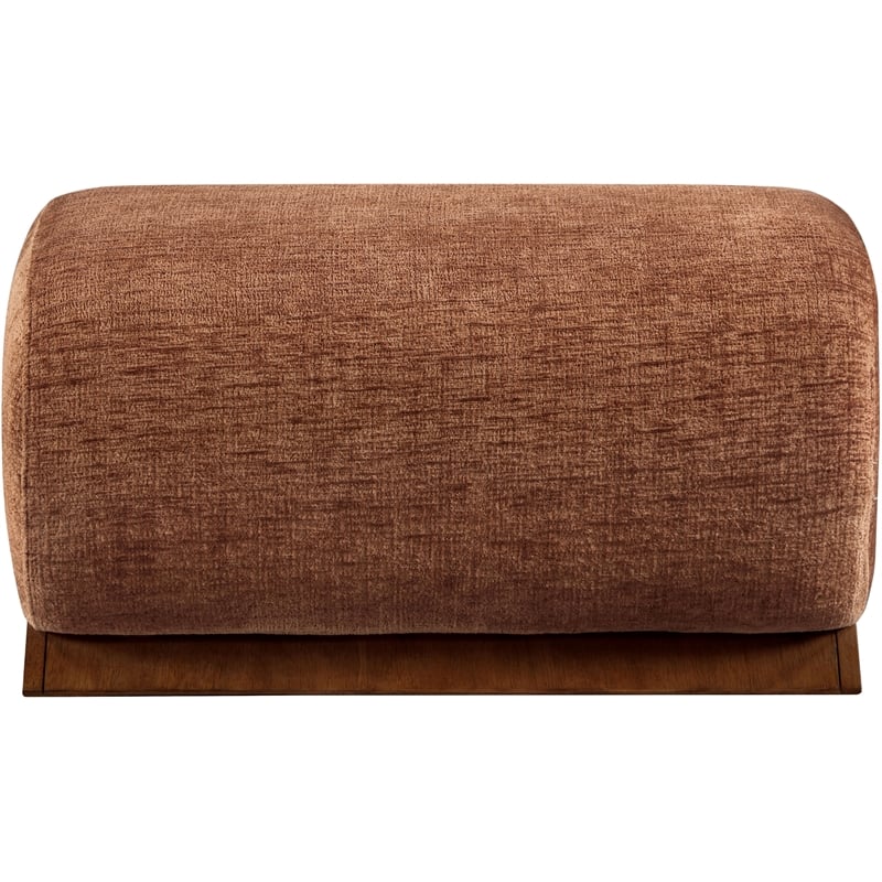 Meridian Furniture Akira Cognac Upholstered Ottoman
