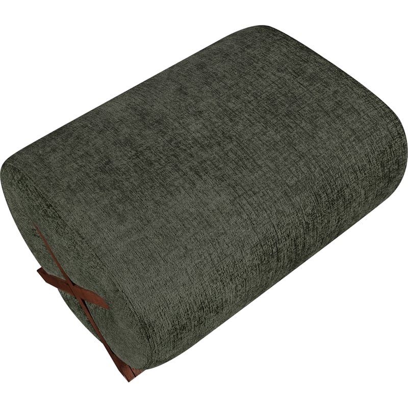 Meridian Furniture Akira Green Upholstered Ottoman