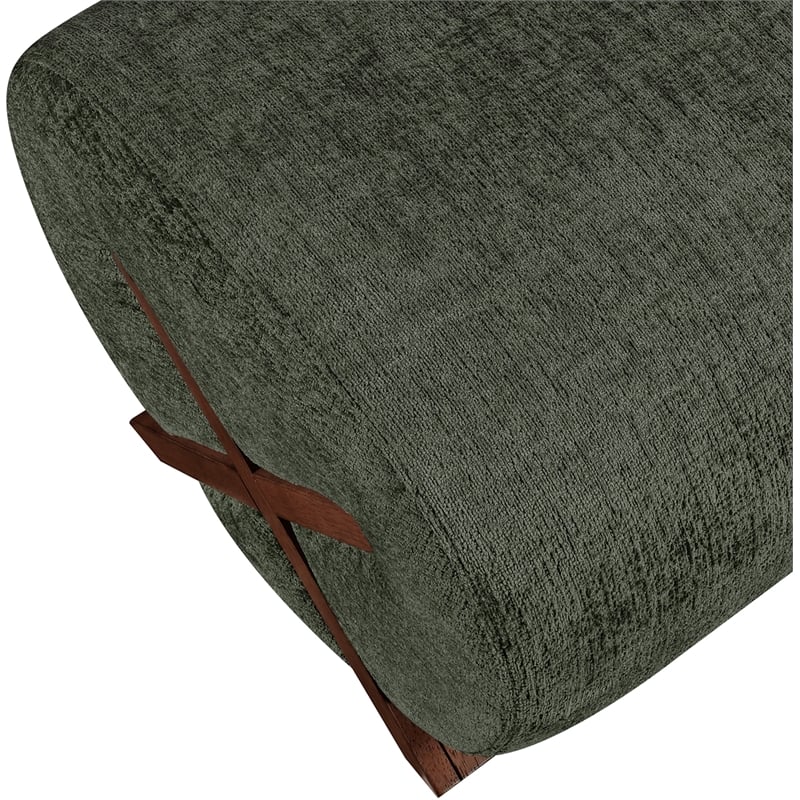 Meridian Furniture Akira Green Upholstered Ottoman
