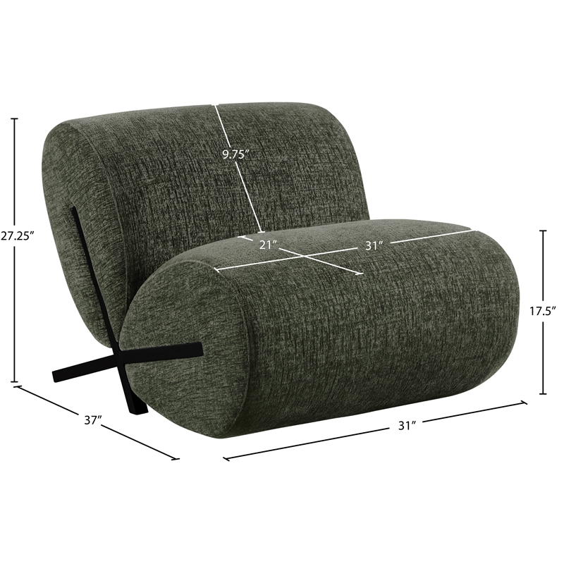 Meridian Furniture Akira Green Upholstered Accent Chair