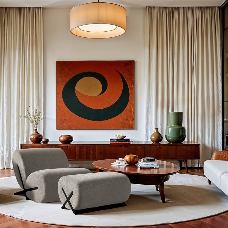 Meridian Furniture Akira Grey Upholstered Accent Chair