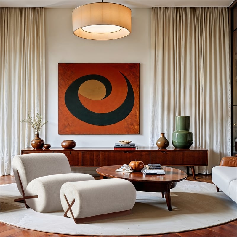 Meridian Furniture Akira Cream Upholstered Accent Chair