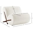 Meridian Furniture Akira Cream Upholstered Accent Chair